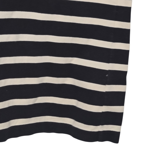 J Crew Womens Black White Striped Cotton Ruffle Bell Half Sleeve Dress Size XS - Picture 4 of 8